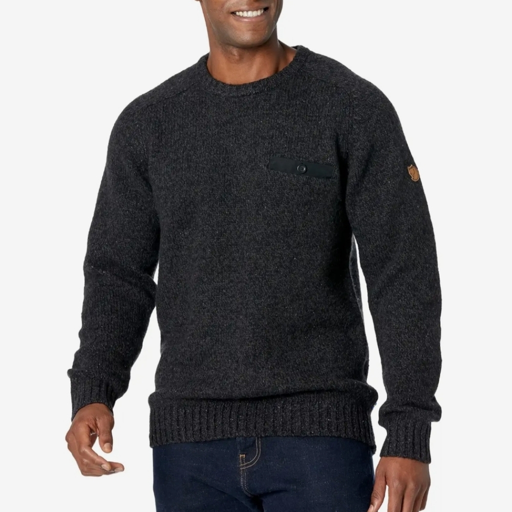 NWT Men's Fjallraven Black Round Neck Sweater